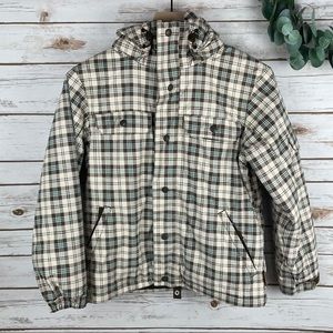 BURTON Brown Plaid Snow board Winter Coat Girls L